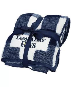 Флисовое одеяло Tampa Bay Rays в клетку Buffalo 50 x 60 дюймов Logo Brands, синий