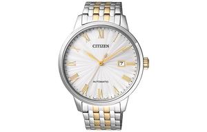 CITIZEN Часы Mechanical Watch Series Mechanical Movement Stainless Steel Strap Watch Men's Watch Silver Dial, Gold