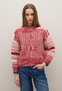 Джемпер PIOMBO WITH JACQUARD PATTERN, White Red/Red