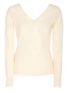 Кружевной топ с V-образным вырезом Michetti Pinko, нейтральный