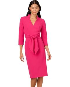 Платье Adrianna Papell Front Tie Short Dress, цвет Tropical Pink