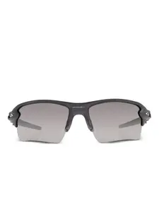 Солнцезащитные очки без оправы (щитовые) Oakley, серый