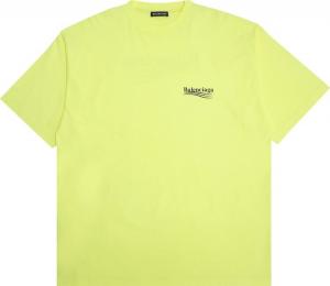 Футболка Balenciaga Oversized Logo T-Shirt 'Fluo Yellow/Black', желтый