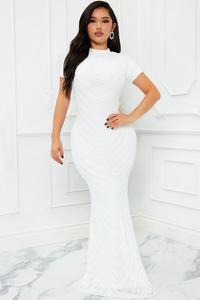 Платье Fashion Nova D50203, белый