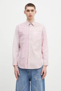 Хлопковая рубашка, лоскутная рубашка с длинными рукавами Aries, розовый