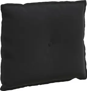 Подушка для спины , черная, 60 x 50 см, вельветовая ткань vidaXL