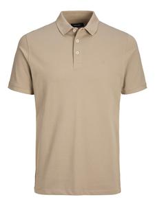 Поло Jack & Jones Polo Shirt JJEPAULOS Sommer Hemd Kragen Pique Cotton, бежевый