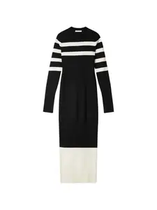 Платье миди с длинными рукавами Patrizia Pepe, черный