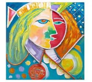 Акриловая картина ручной работы KUNSTLOFT König der Nacht, многоцветный