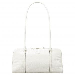 TORY BURCH Кожаная плиссированная сумка через плечо маленькая женская белая