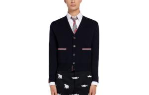 Свитер SS21 Мужской Синий Черный THOM BROWNE