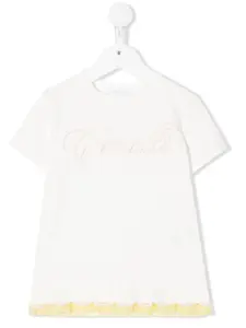 Футболка с вышитым логотипом Roberto Cavalli Junior, белый