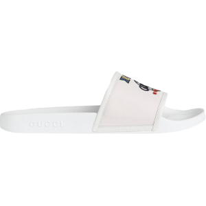 Сандалии Gucci Slide Worldwide Flag - White, белый