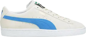 Кроссовки Puma Suede Classic 21 Pristine Ocean Dive, белый