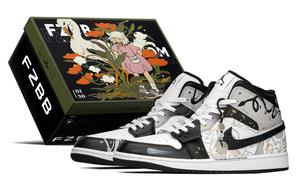 Jordan Баскетбольные кроссовки Air 1 Mid top Vintage, мужские, черно-серые