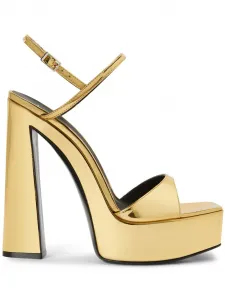 Босоножки Sylvy 145 на платформе Giuseppe Zanotti, золотой