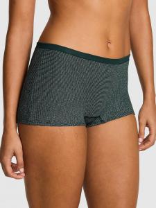 Хлопковые трусики-шорты для общежития Pink, waffle deep forest