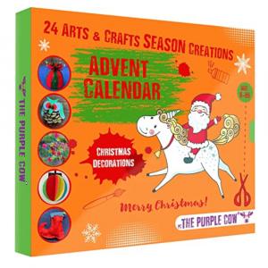 Адвент-календарь рождественский украшения для елки и стола PC The Purple Cow Christmas Countdown Advent Calendar