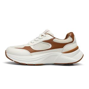 CROWN Низкие повседневные мужские туфли бело-коричневые, цвет White Brown