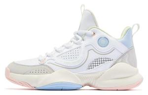 Баскетбольные кроссовки женские средней высоты белые/серые/синие/розовые Qiaodan