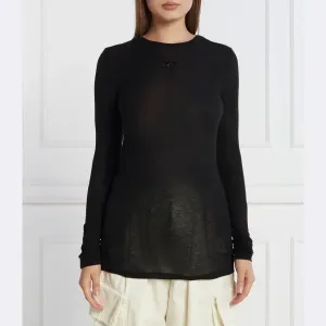 Блузка приталенного кроя с добавлением кашемира Pinko, черный