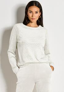 Толстовка MADELEINE LANGARM ANIMAL-PRINT, Pearl White/White