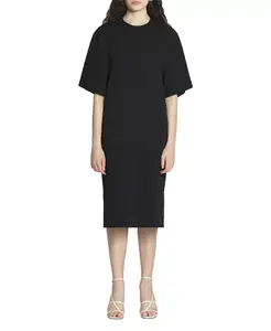 Платье-Футболка из трикотажа Lanvin, черный