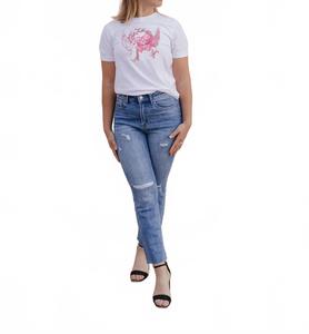 Джинсы Wyatt с высокой посадкой в синем цвете RISEN