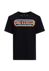 Рубашка с принтом и олдскульным дизайном в стиле ретро Born To Be Hard KING KEROSIN, черный