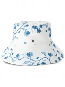 Панама Charlotte с цветочным принтом Maison Michel, белый