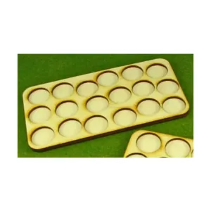 Поднос для схваток — 18 фигурок, круглые подставки диаметром 20 мм., Miniature Movement Trays - Skirmish (Litko Aerosystems)