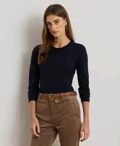 Женский свитер из хлопковой смеси Lauren Ralph Lauren, синий