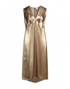 Платье миди Bottega Veneta, серо-зеленый