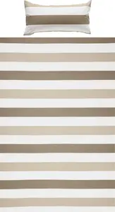 Постельное белье серо-бежево-белый 1x 135x200 см + 1x 40x80 см REDBEST