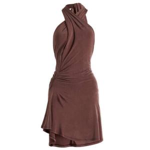 Платье Кайли с халтер-узлом Peachy Den, Mahogany