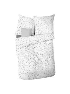 Постельное белье Leaf серого цвета kaeppel, 135 x 200 + 80 x 80 см
