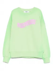 Толстовка с логотипом MSGM Kids, зеленый