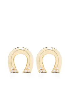Серьги-гвоздики Tiny Horseshoe из желтого золота с бриллиантами Harwell Godfrey, золотой