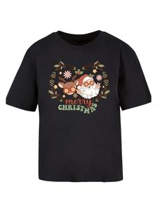 Футболка F4NT4STIC Tee Weihnachten Hippie Santa And Reindeer, черный