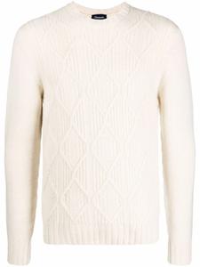 Drumohr джемпер с геометричным узором, белый