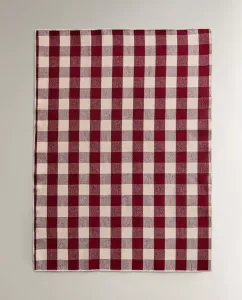 Полотенце Zara Home Pack Of Large Check Cotton, 2 штуки, 70 x 50 см, красный