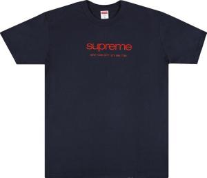 Футболка Supreme Shop Tee 'Navy', синий