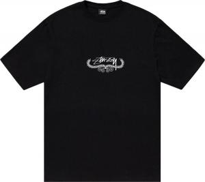 Футболка Stussy Wreath Tee 'Black', черный