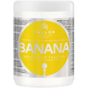 Kallos Banana укрепляющая маска для всех типов волос, 1000 мл