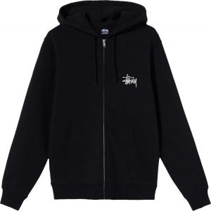 Толстовка Stussy Basic Zip Hood 'Black', черный