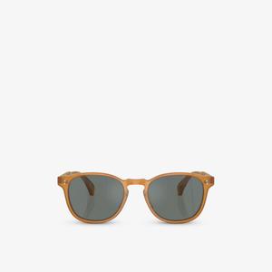 OV5298SU солнцезащитные очки Finley в прямоугольной оправе из ацетата ацетата Oliver Peoples, коричневый