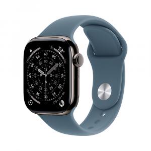 Умные часы Apple Watch Series 11 (GPS+Cellular), 42 мм, Slate Titanium Case/Anchor Blue Sport Band - M/L