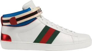 Кроссовки Gucci Stripe Ace High Top, белый