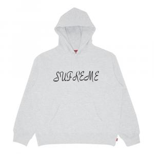 Толстовка Supreme Script Hooded, пепельно-серый