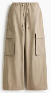 Брюки H&M Cotton Cargo, темно-серо-коричневый